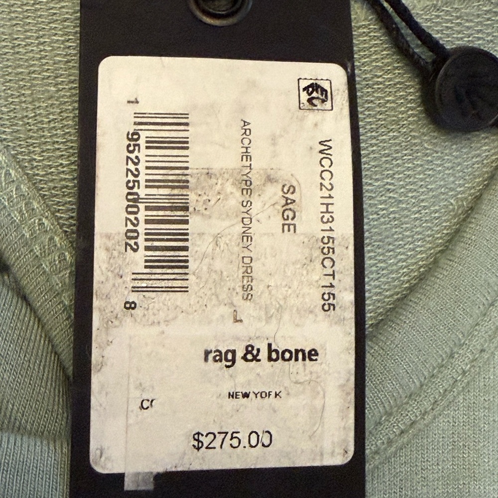 Rag & Bone Archetype Sydney Maxi Dress L Sage Soft Jersey Racer Back Comfy Chic - Picture 7 of 9